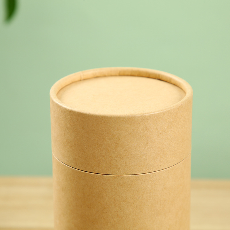 Rigid Boxes Customized Kraft Paper Tube Cylindrical Packaging Box with Your Own Logo