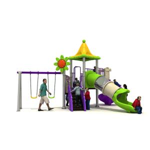 Quality Outdoor Children Playground Equipment Swing Set Plastic Slide Customized wholesale