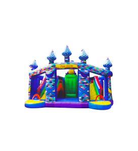 Quality Commercial Jump House Castle With Two Lanes Slide playground wholesale