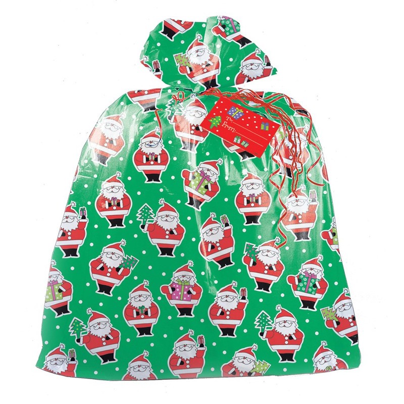Recyclable Colorful Plastic Gift Wrap Bags , Jumbo Christmas Gift Bag