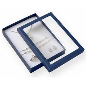 Quality Premium Jewelry Paper Boxes Big Set Transparent Window For Necklace Packaging wholesale
