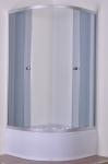 900x900x2100mm Quadrant Shower Enclosure 4mm Tempered Smoke Glass