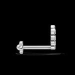 0.16 Carats Lab Created Diamond Hoop Earrings VVS Clarity HPHT Round Cut