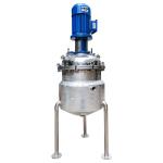 Polished Stainless Steel Mixing Tank with Manual Top Discharge