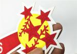 Red Yellow Football Team Patches Bright Color For Letterman Jackets