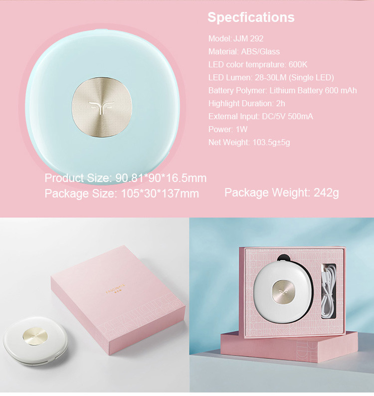 ABS Housing 30 Lumen 1W Mini LED Magnifying Mirror