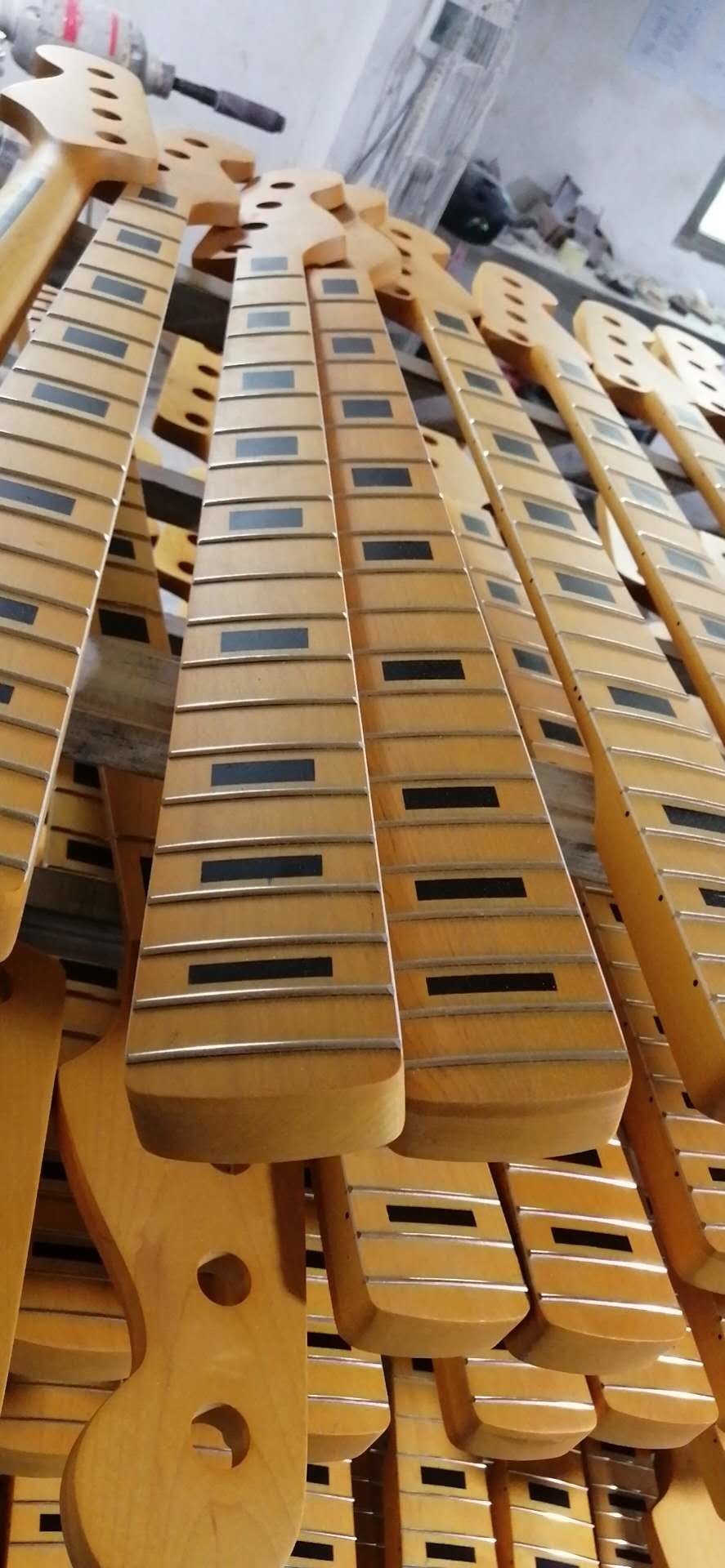 Custom Grand 22 Fret Roasted Maple Electric Guitar Neck for Handmade Tele Guitar Kits Gloss Finished with Bone Nut
