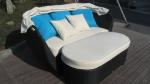 Roofed Outdoor Rattan Daybed , Wicker Conservatory Furniture