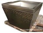 Weatherproof steel flower box metal square plant box flower pot big large