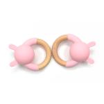 Handbell Wooden Silicone Teether