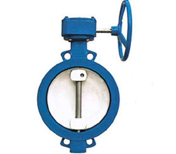 WBGXD372X wsingle eccentric wormed wafer type soft seat butterfly valve 1200mm