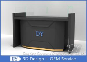 Quality Matte Black Store Jewelry Display Cases / Jewellery Counter Display wholesale