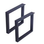 DIY Furniture 2 Piece Rustic Metal Steel Dining Table Legs 420*400mm Thickness 0