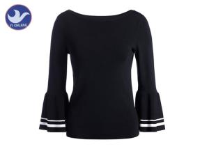 Quality Womens Knit Pullover Sweater V Neck Lady Knitting Garment wholesale