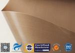 Tan PTFE Coated Fiberglass Fabric For Hot Press Anti Stick Purposes