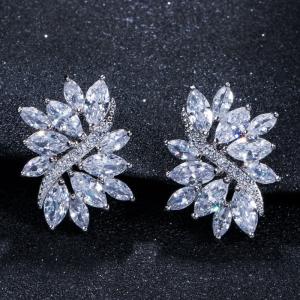 Quality Luxury AAA CZ Stud Earrings For Women Romantic Elegant Female Daily Earrings Colors Available Wholesale wholesale