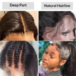 13x4 Transparent Lace Front Wig Bone Straight Human Hair Wig PrePlucked