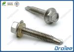 304/316/410 Stainless Steel Hex Flange Head Self Drilling Machine Screw w/ PVC