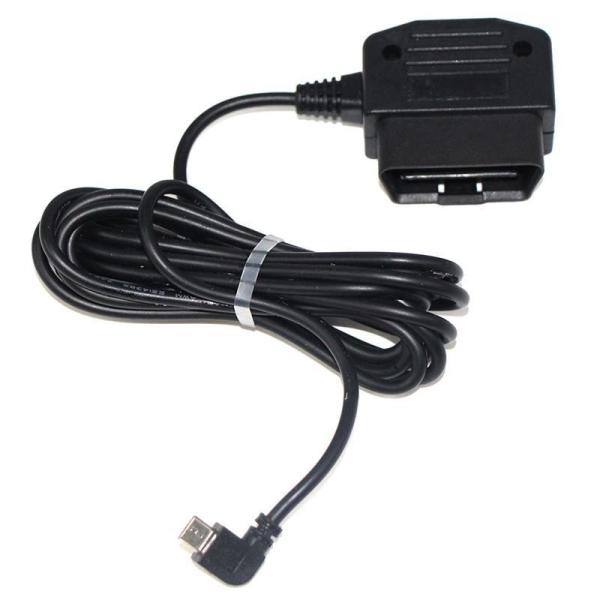 Cars OBD Charging Cable 24 64Awg 5V/2A OBD2 16pin To Right Angle Micro 5P