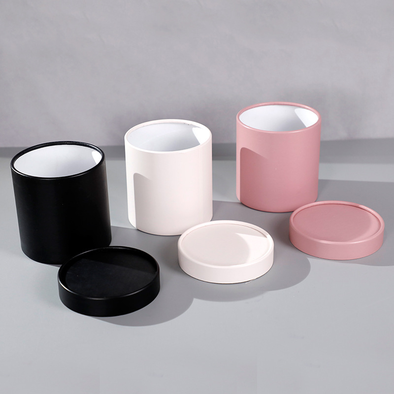 Recyclable Paperboard Small Round Cylinder Necklace Jewelry Gift Boxes for Mothers Day