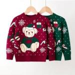 Winter Christmas Baby Knitted Sweaters Pullover Children Jumper Warm Knit Kids