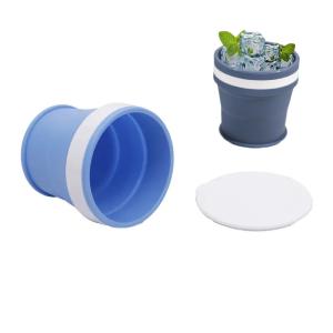 China Custom Printed Logo Reusable Coffee Drinking Cup Collapsible Silicone Mugs on sale