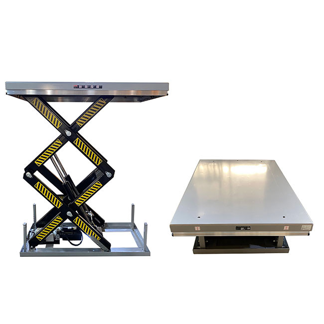 1 Ton Double Scissor Lift Tables 51.18inx32.28in Max Height 70.08in