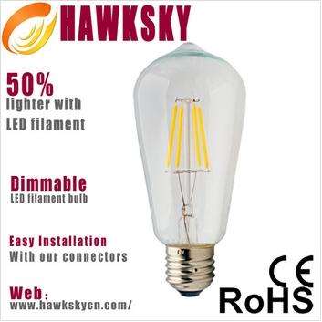 Classical Style High Lumens Copper Dimmable Filament Lamp Edison
