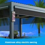 Modern Courtyard Intelligent Electric Louver Pavilion Villa Outdoor Sun Room