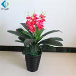 Corner Decoration Fake Orchid In Pot , Chinese Style Artificial Daffodil Flowers