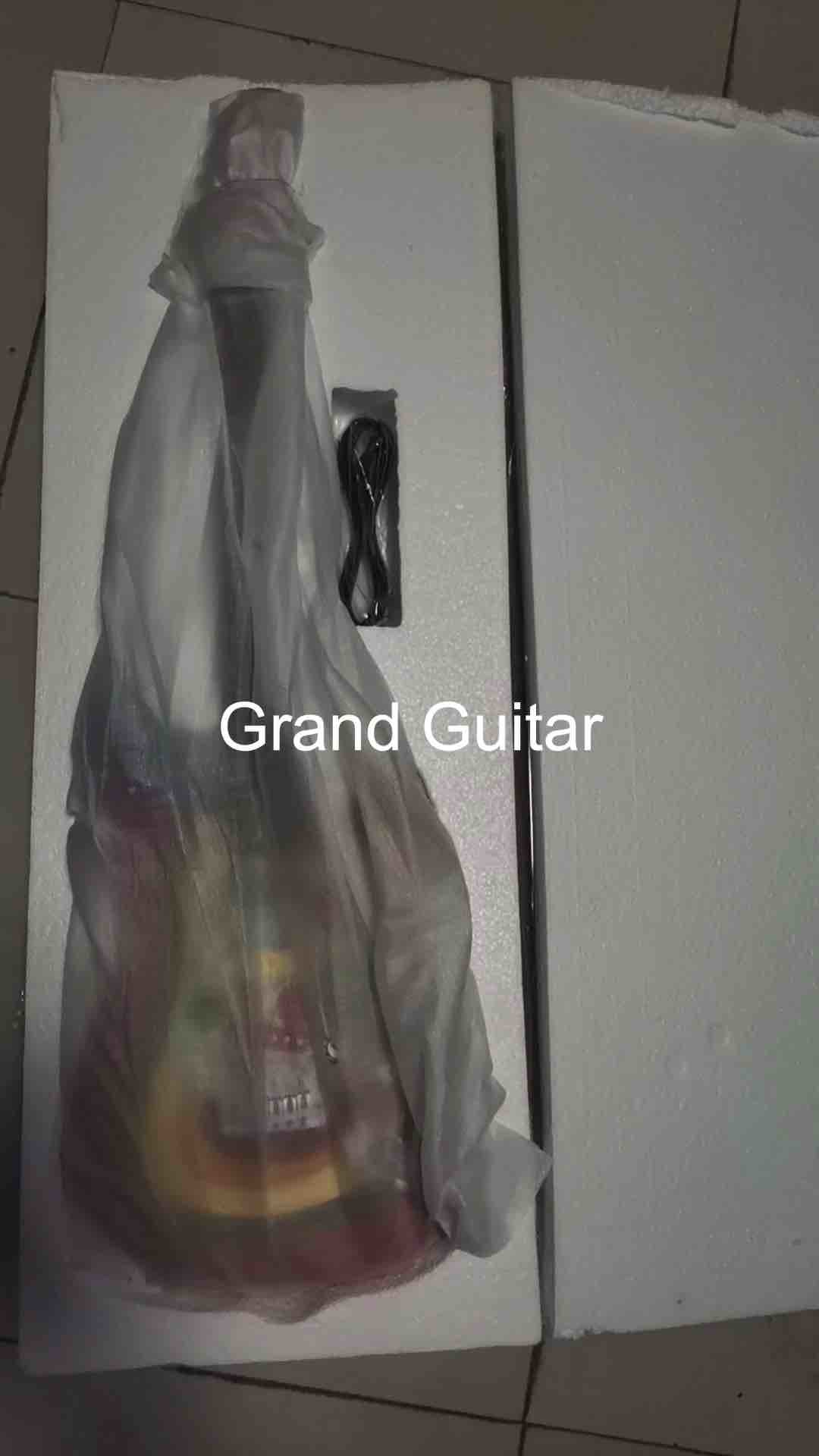 Custom Grand George Harrison Rocky Electric Guitar Accept Guitar and Bass with Colorful Pickups OEM