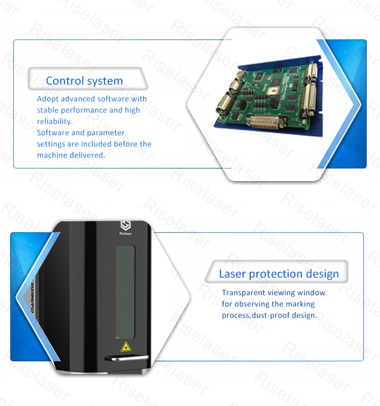 20W Enclosed Fiber Laser Marking Machine JPT Raycus Laser Source