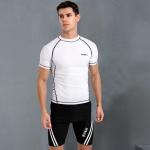 White Two Piece Mens Swimsuit Diving Suit Youth Mens Two Piece Swimwear