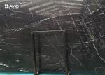 Nero Marquina Kitchen Marble Slab White Parallel Lines Black Polishing