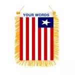 Satin Material Pennant Wall Flag Decoration Mini Fringed Liberia County Flags