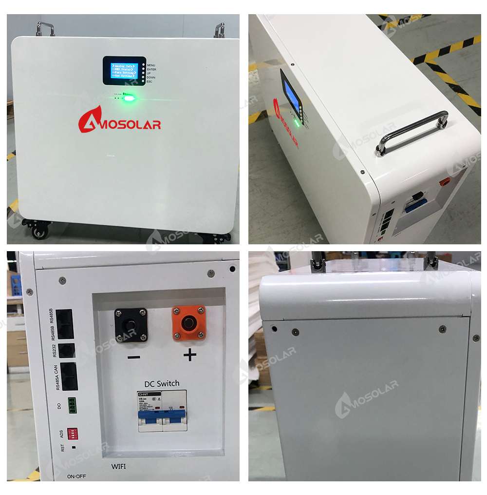Solar Lifepo4 Energy Storage 51.2V 100Ah 200Ah Lithium Battery Pack for Home Appliances