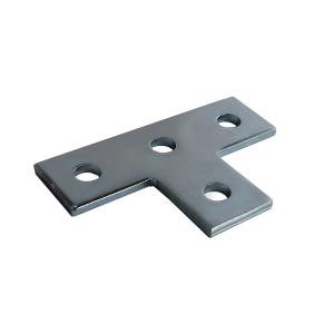Quality 4 Hole Flat Straight Strut Bracket Unistrut Bolt Nut Stamping Plate Connector L T Shaped wholesale