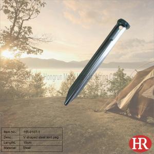 Quality 15cm U shaped steel tent pegs wholesale