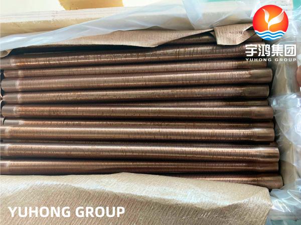 Cheap CuNi 90/10 Shape Type Heat Exchanger Fin Tube Finned Copper Tube for sale