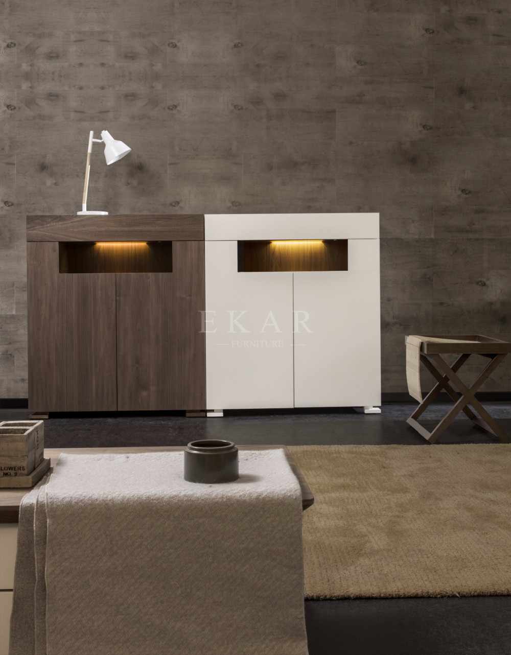 Dining Room Buffet Black Wood Cabinet Sideboard Modern