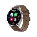 Brown Leather Strap Business Movement Smartwatch RTL8762DK 320x240