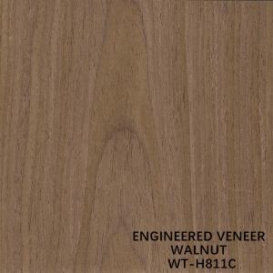 Quality Sliced Cut Recon Walnut Wood Veneer H811C Crown Copy 2500*640mm Door Skin Lengthened Size wholesale