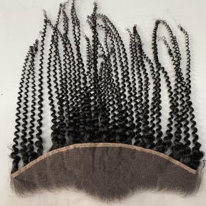 Quality Kinky Curly 13x4 Lace Frontal Closure Human Hair Ear to Ear HD Lace Frontal Closure Free Part Brazilian Hair Extensions 150% Density Lace Frontal wholesale