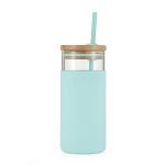 20oz Borosilicate Tumbler Glass Water Bottle With Straw Silicone Sleeve