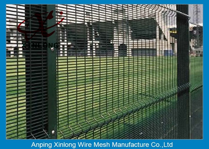 Galvanized Prison Welded Wire Mesh Fence / Anti-climb 358 High Security Fence