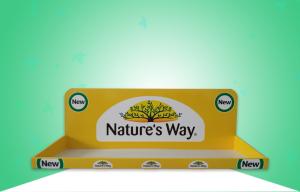Quality Glossy Yellow Cardboard Trays/ PDQ Display Promoting Medicine &amp; Healthcare Products with Light Weight Design wholesale