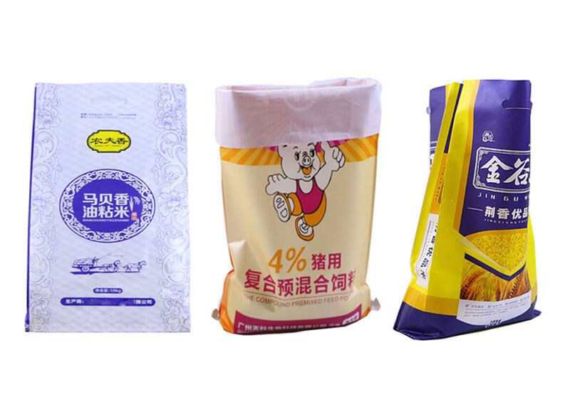 25KG Polypropylene Flour Sack Bags Transparent Fabric Bopp Laminated
