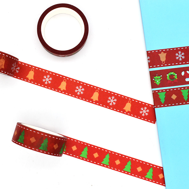 Colored Gold Foil Sticky Washi Tape Waterproof For Memory Album Decor