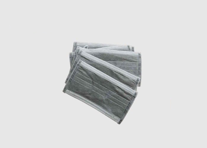 Active Carbon Single Use Face Mask With Ear Loops 4 Ply ISO Certification