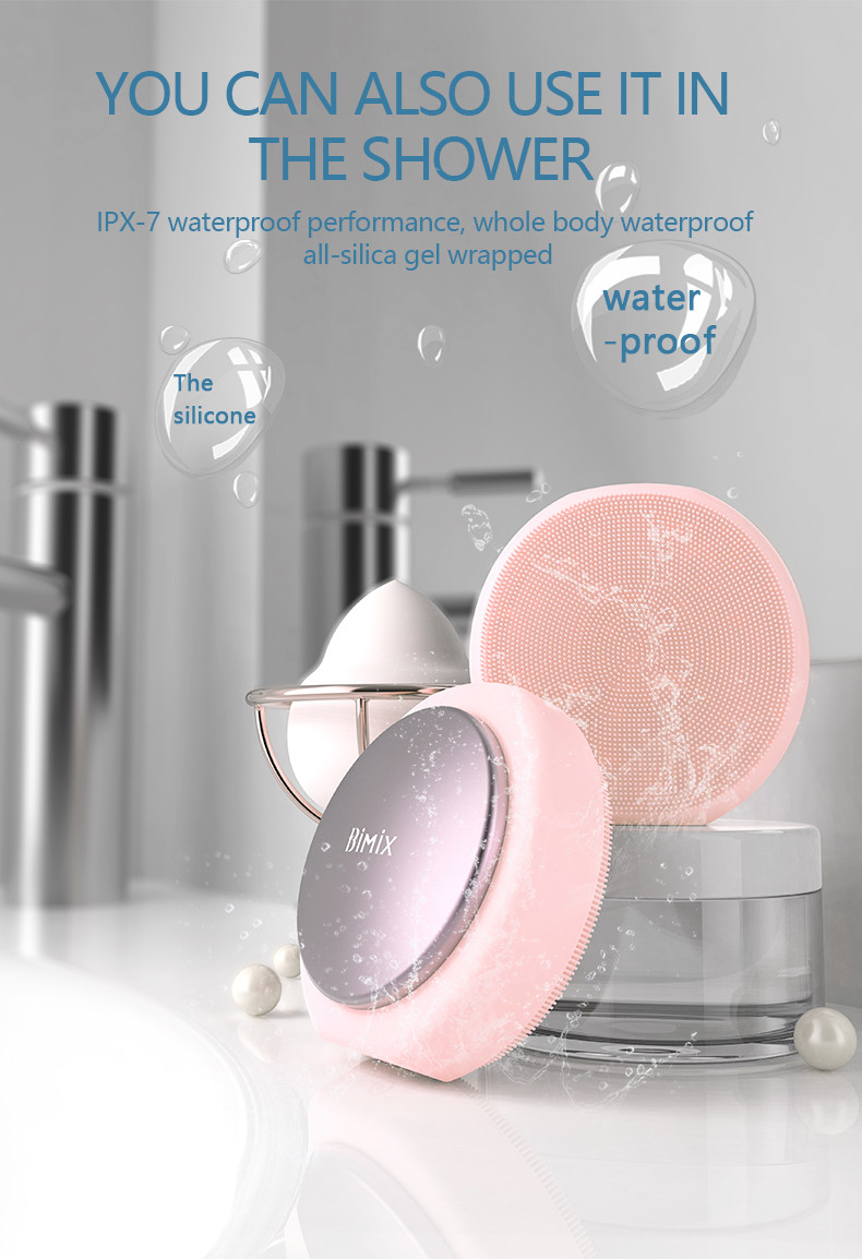 IPX7 45℃ Warmth Mini Silicone Face Exfoliator Brush